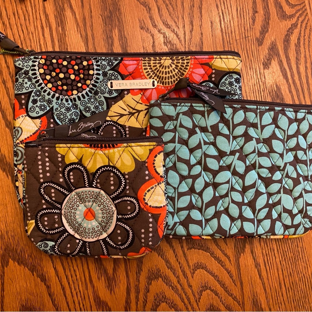 Vera Bradley Multicolor Floral and Leaf Pattern Bags